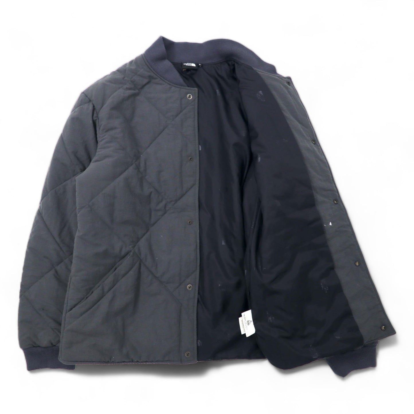 THE NORTH FACE パデット キルティングジャケット L グレー ナイロン 中綿 Thermolite NY17303