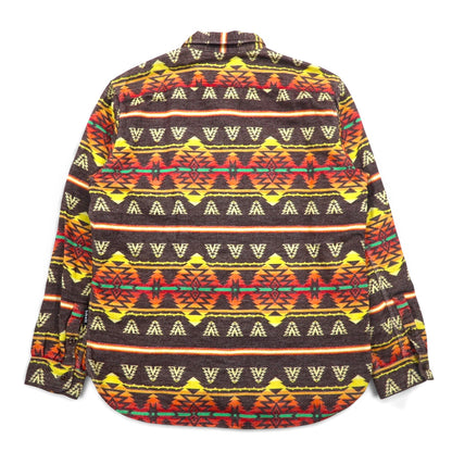 SCHOTT BROS. Native American print flannel shirt, L, multicolor, cotton, chest pocket, 3105047