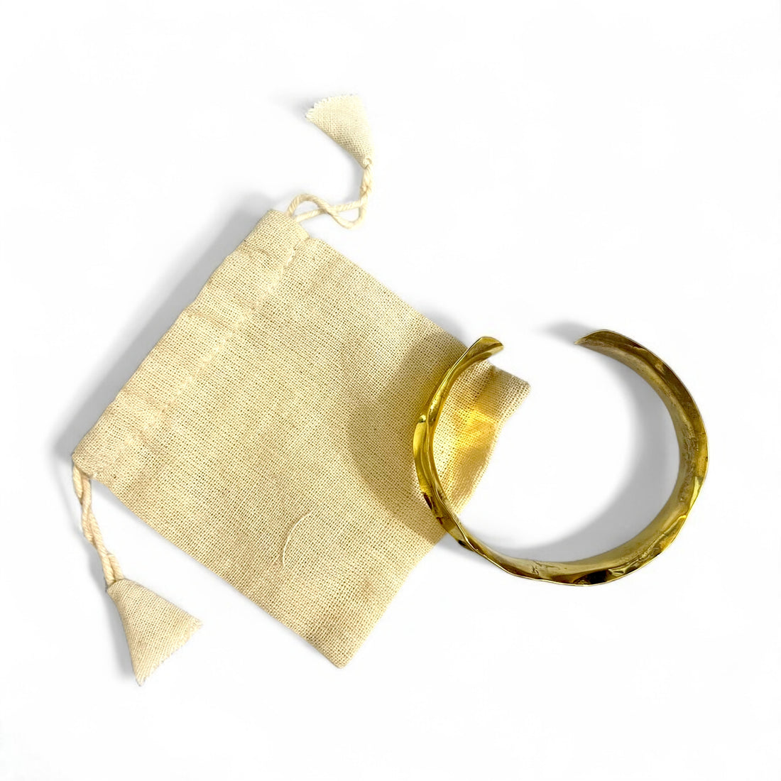 GAIJIN MADE (Hollywood Ranch Market) Brass and Gold Wide Bangle Metal