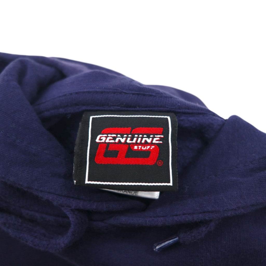 GENUINE STUFF カレッジ アーチロゴ パーカー 2XL ネイビー コットン カンガルーポケット BUTLER