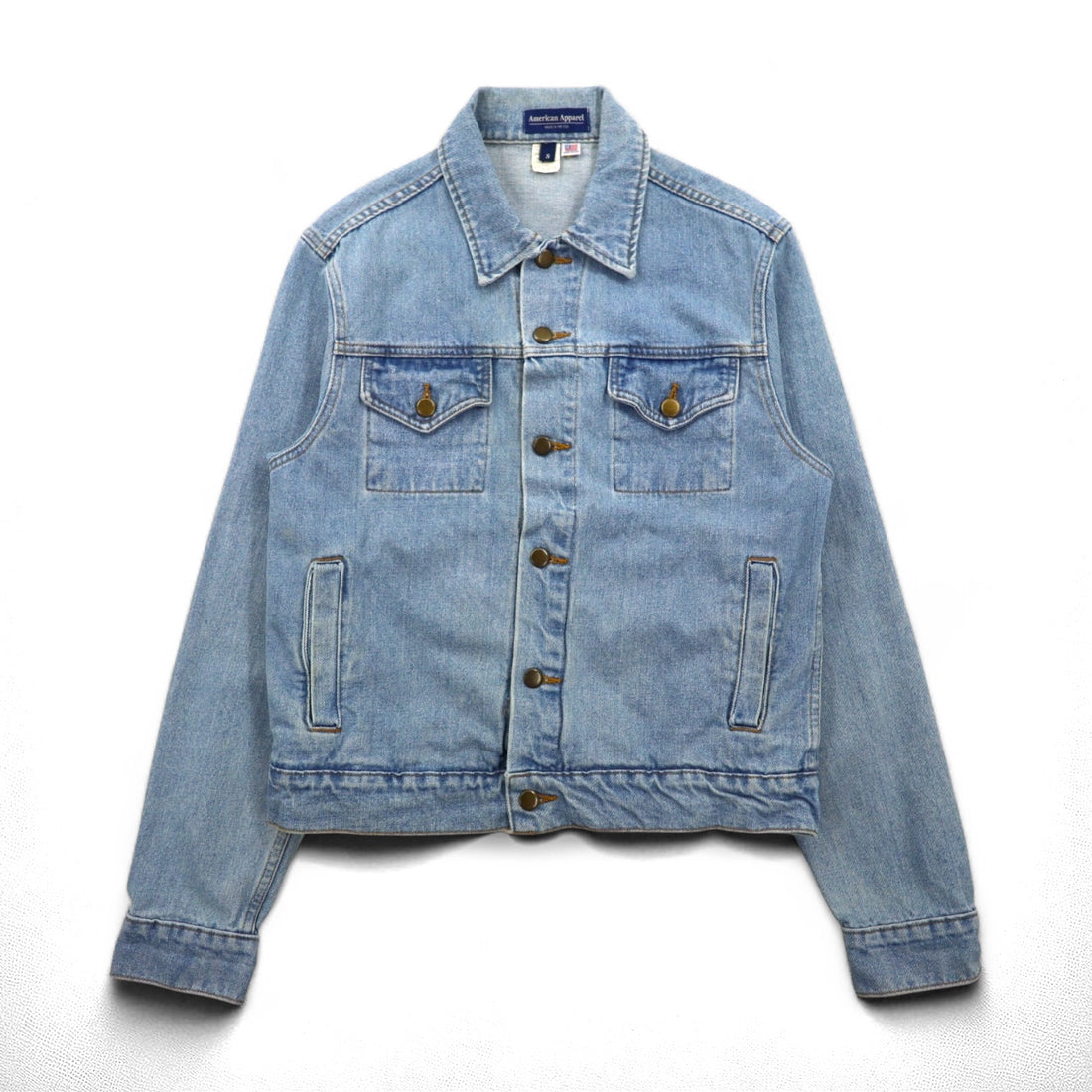 American Apparel USA製 デニムジャケット Gジャン S インディゴ ブルー コットン