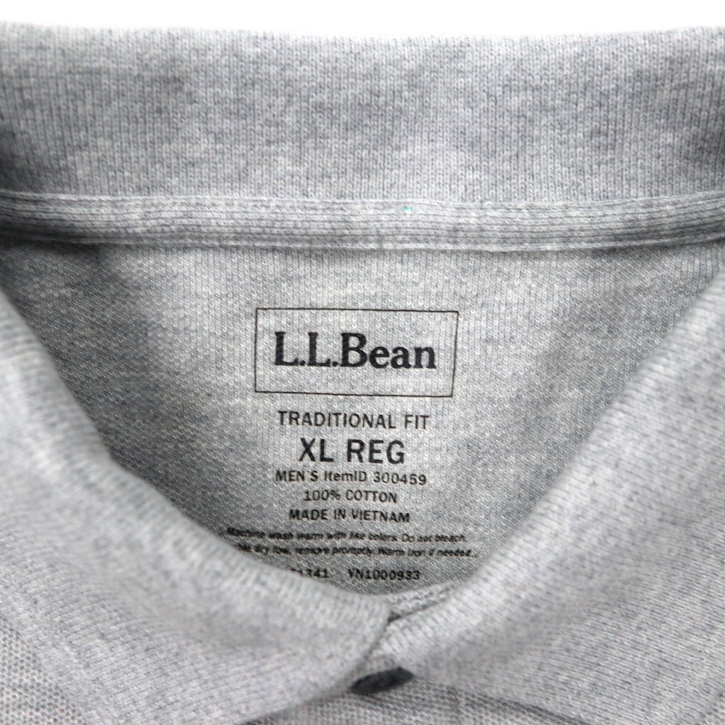 L.L.Bean 長袖ポロシャツ XL グレー コットン TRADITIONAL FIT ビッグサイズ