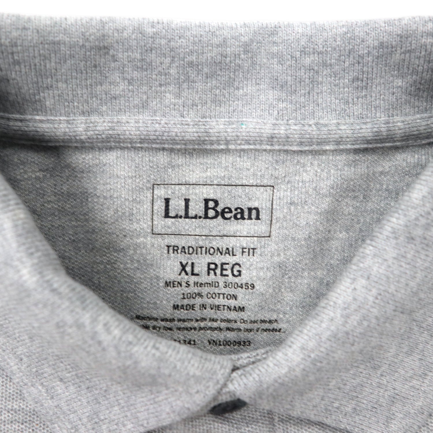 L.L.Bean Long Sleeve Polo Shirt XL Gray Cotton Traditional