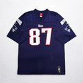 Reebok ゲームシャツ NFL Patriotsフットボール ユニフォーム XL ネイビー メッシュ ナイロン ナンバリング