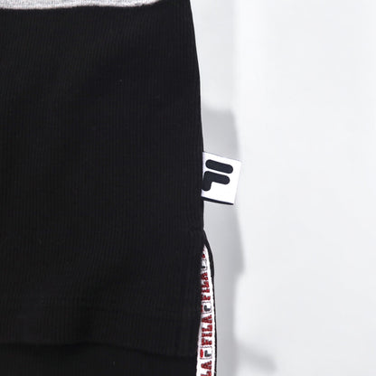 FILA 90年代 Vネック スウェット L ブラック コットン