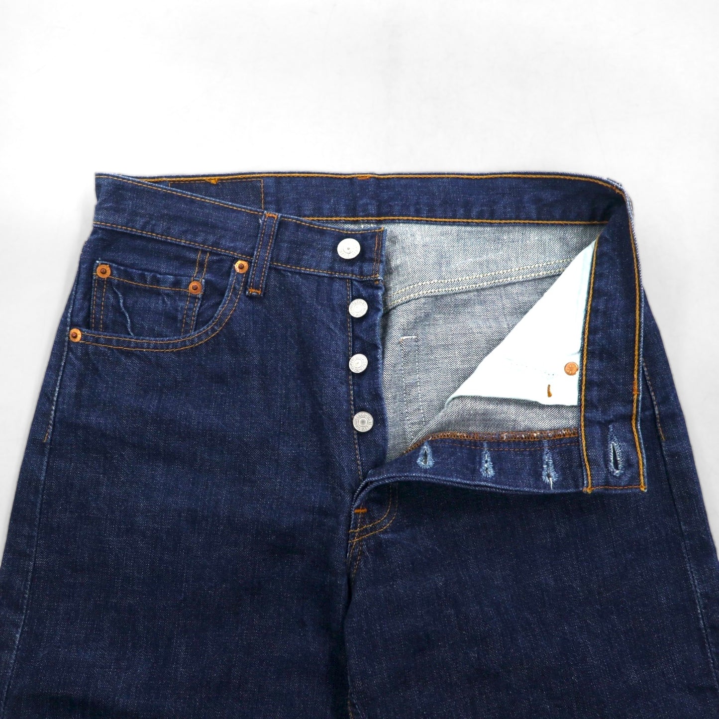 Levi's 00年代 501 ストレート デニムパンツ ジーンズ M インディゴ ブルー ボタンフライ