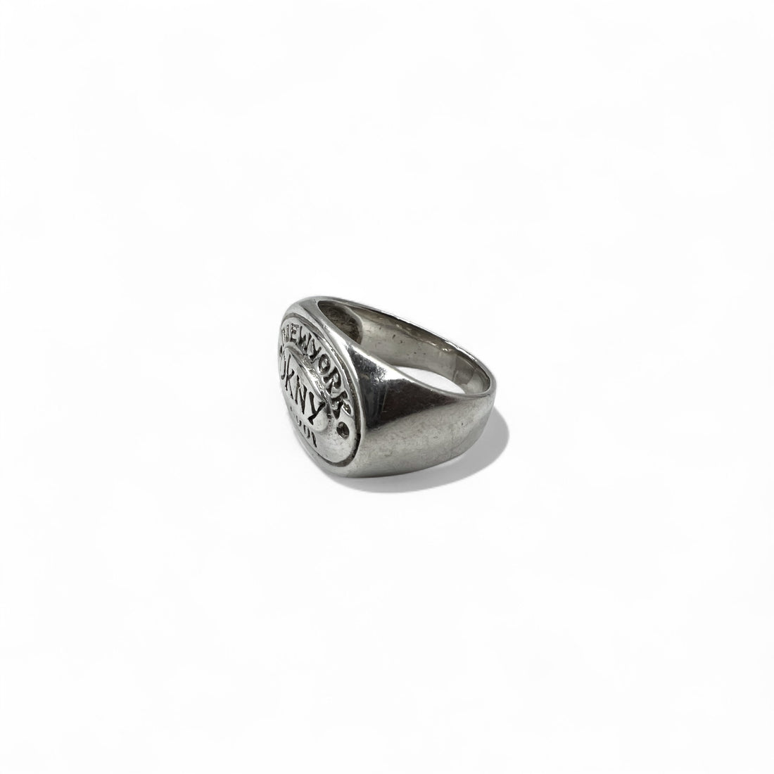 DKNY 00s Signet Ring, Size 15, Silver 925, New York, 2001