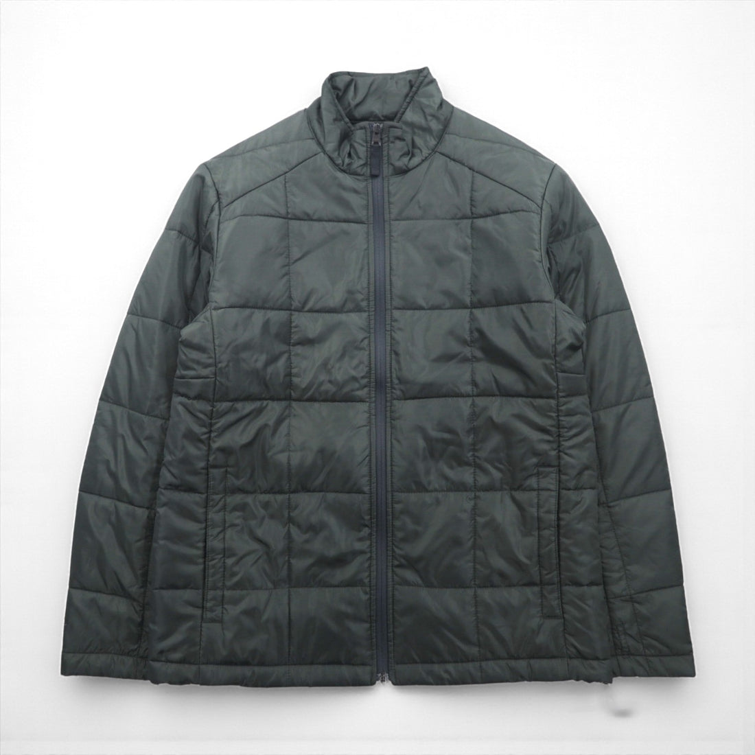 Eddie Baue Stand Collar Padded Down Jacket, Medium, Khaki, Quilted, Ideal Zip