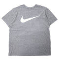 日本然リトテ-古着オンライン-NIKE スウォッシュロゴ プリント Tシャツ XXL グレー コットン ATHLETIC CUT ビッグサイズ エルサルバドル製-NIKE Swoosh Logo Print T-Shirt XXL Gray Cotton ATHLETIC CUT Big Size El Salvador Made