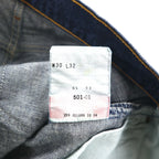 Levi's 00年代 501 ストレート デニムパンツ ジーンズ M インディゴ ブルー ボタンフライ