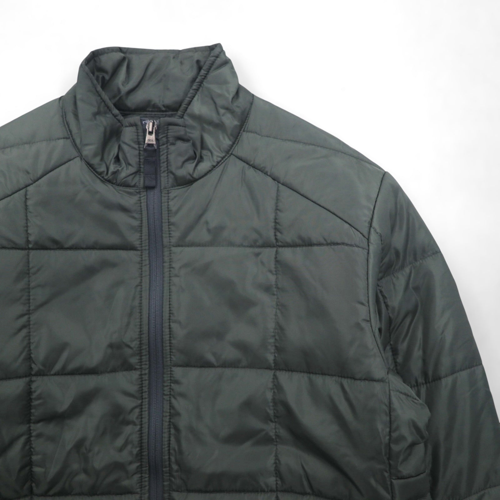 Eddie Baue スタンドカラー 中綿 ダウンジャケット M カーキ キルティング IDEALジップ