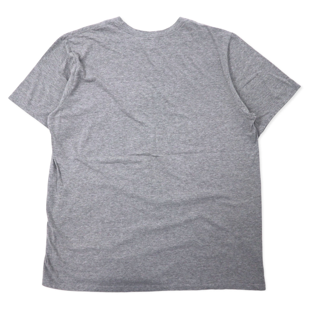 NIKE スウォッシュロゴ プリント Tシャツ XXL グレー コットン ATHLETIC CUT ビッグサイズ エルサルバドル製