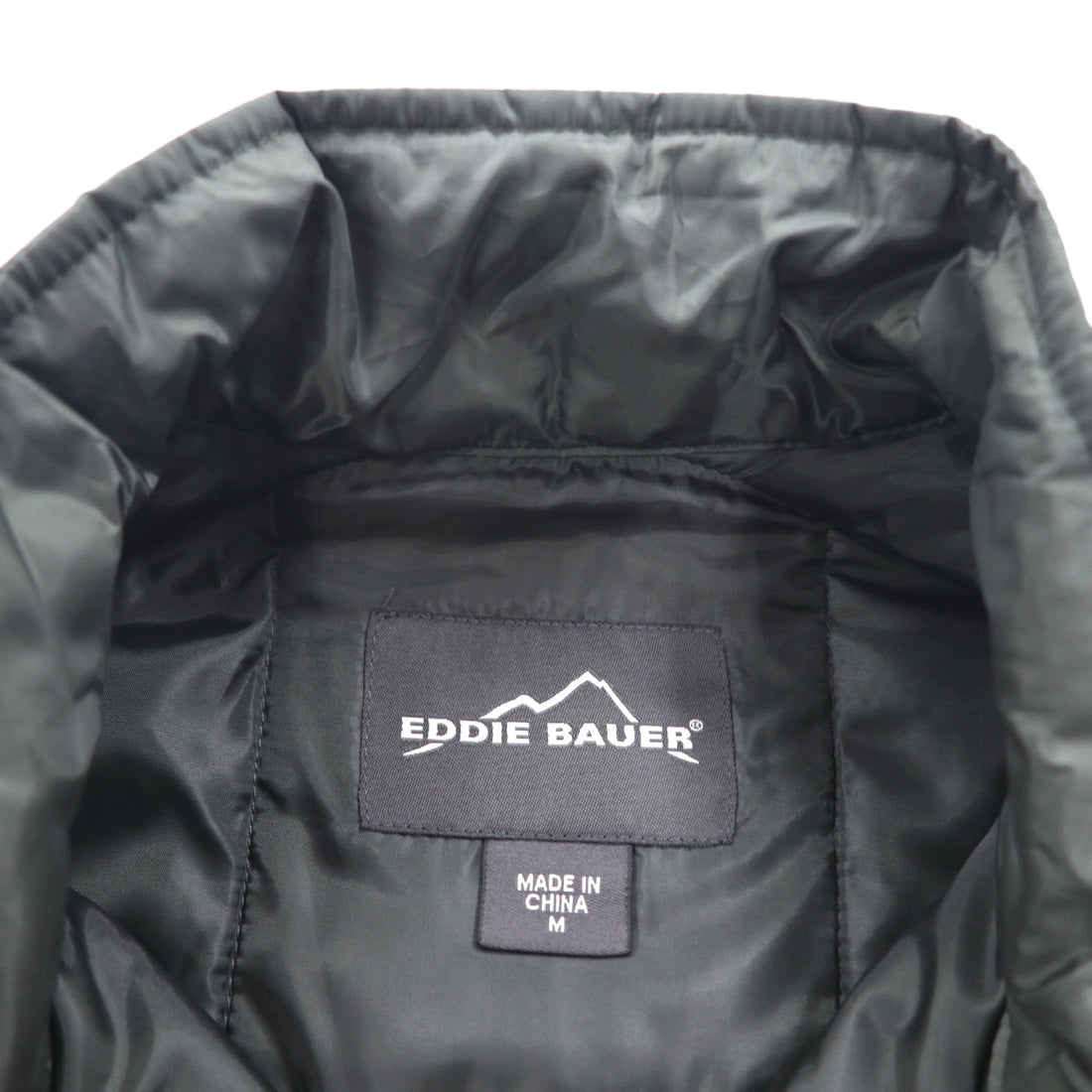 Eddie Baue Stand Collar Padded Down Jacket, Medium, Khaki, Quilted, Ideal Zip