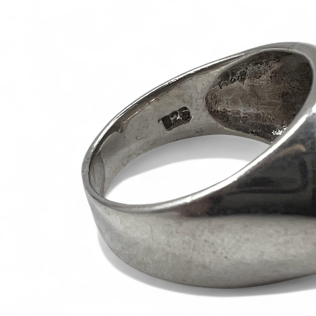 DKNY 00s Signet Ring, Size 15, Silver 925, New York, 2001