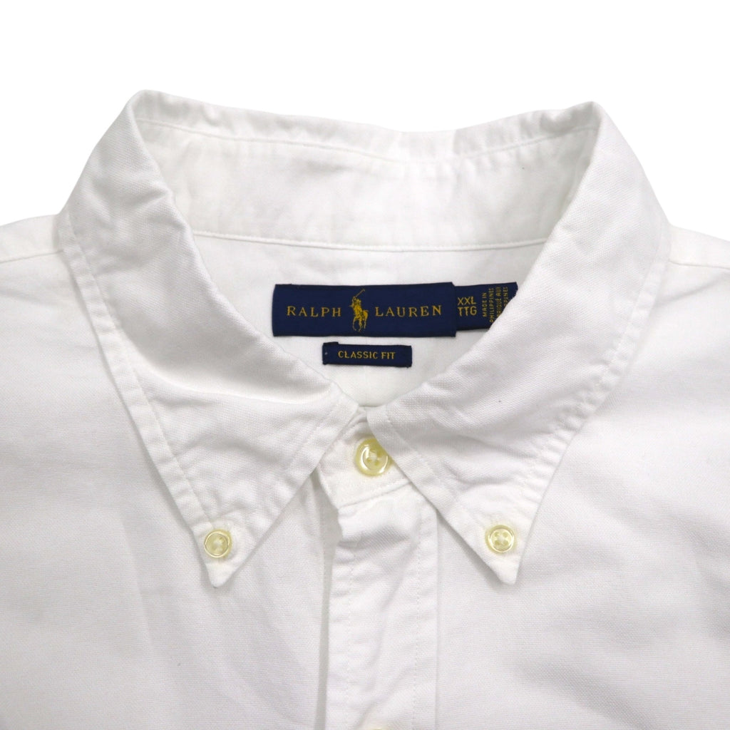 RALPH LAUREN Oxford Button-Down Shirt, 2XL, White, Classic Fit, Small Pony Embroidery