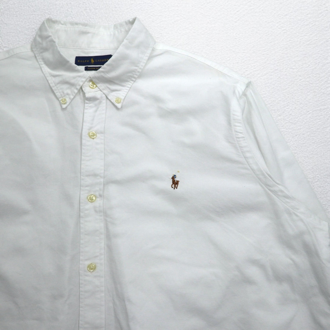 RALPH LAUREN Oxford Button-Down Shirt, 2XL, White, Classic Fit, Small Pony Embroidery