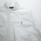 RALPH LAUREN Oxford Button-Down Shirt, 2XL, White, Classic Fit, Small Pony Embroidery