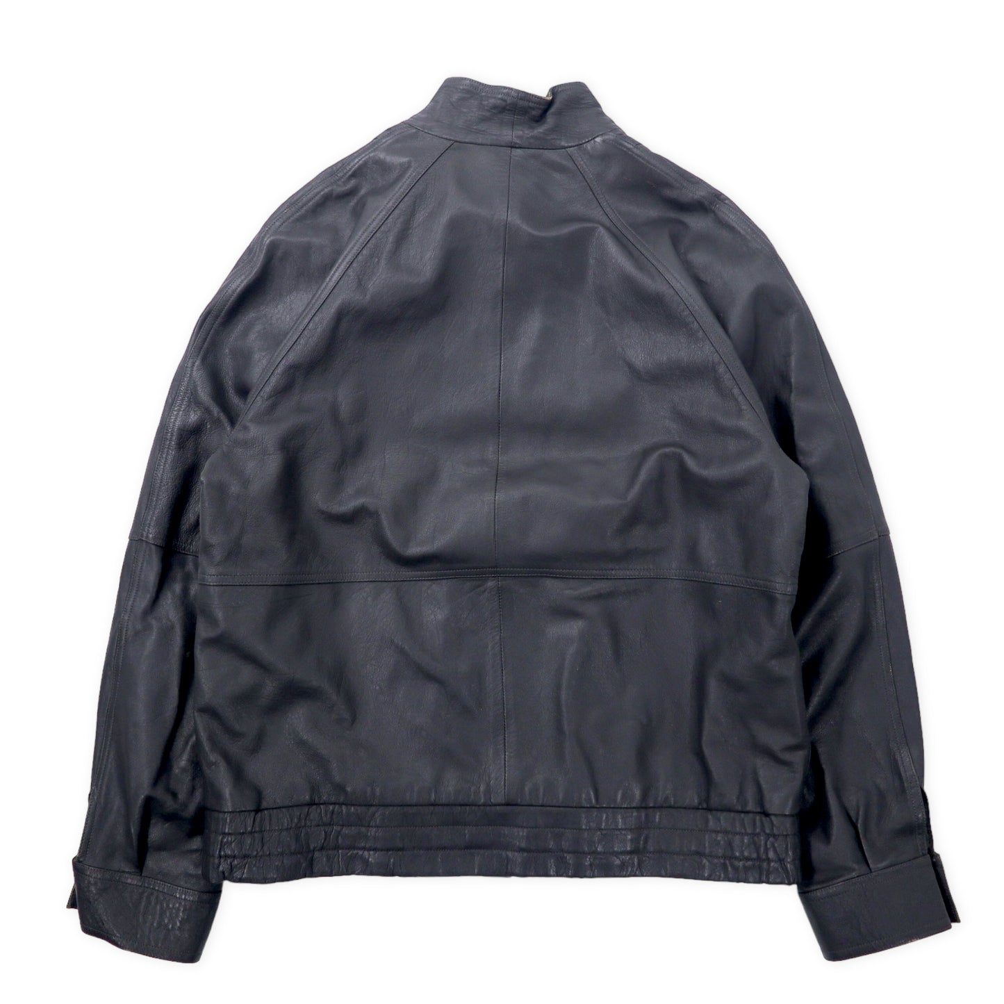 Euro Vintage Leather Jacket ユーロヴィンテージ レザージャケット 48 グレー VERA PELLE スナップボタン everest