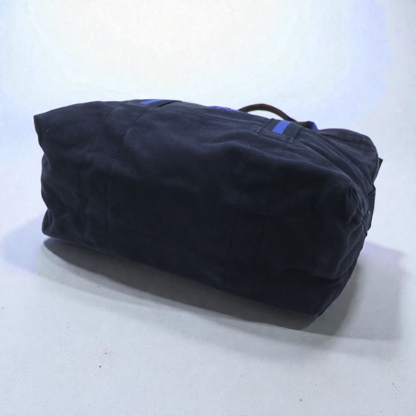 Polo Ralph Lauren ヴィンテージ加工 ビッグポニー キャンバス トートバッグ ネイビー 刺繍 ジップ