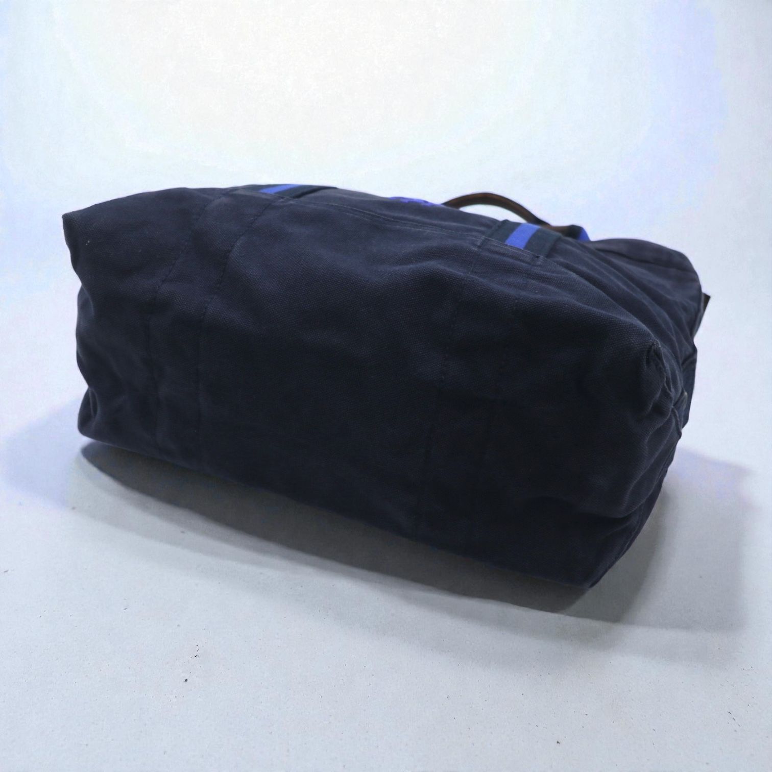 Polo Ralph Lauren ヴィンテージ加工 ビッグポニー キャンバス トートバッグ ネイビー 刺繍 ジップ