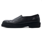 日本然リトテ-古着オンライン-COMME des GARCONS ラバーソール スリッポン ローファー 24.5cm ブラック レザー-COMME des GARCONS Rubber Sole Slip-on Loafers US6.5 Black Leather