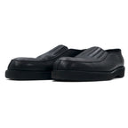 COMME des GARCONS Rubber sole slip-on loafers 24.5cm Black Leather