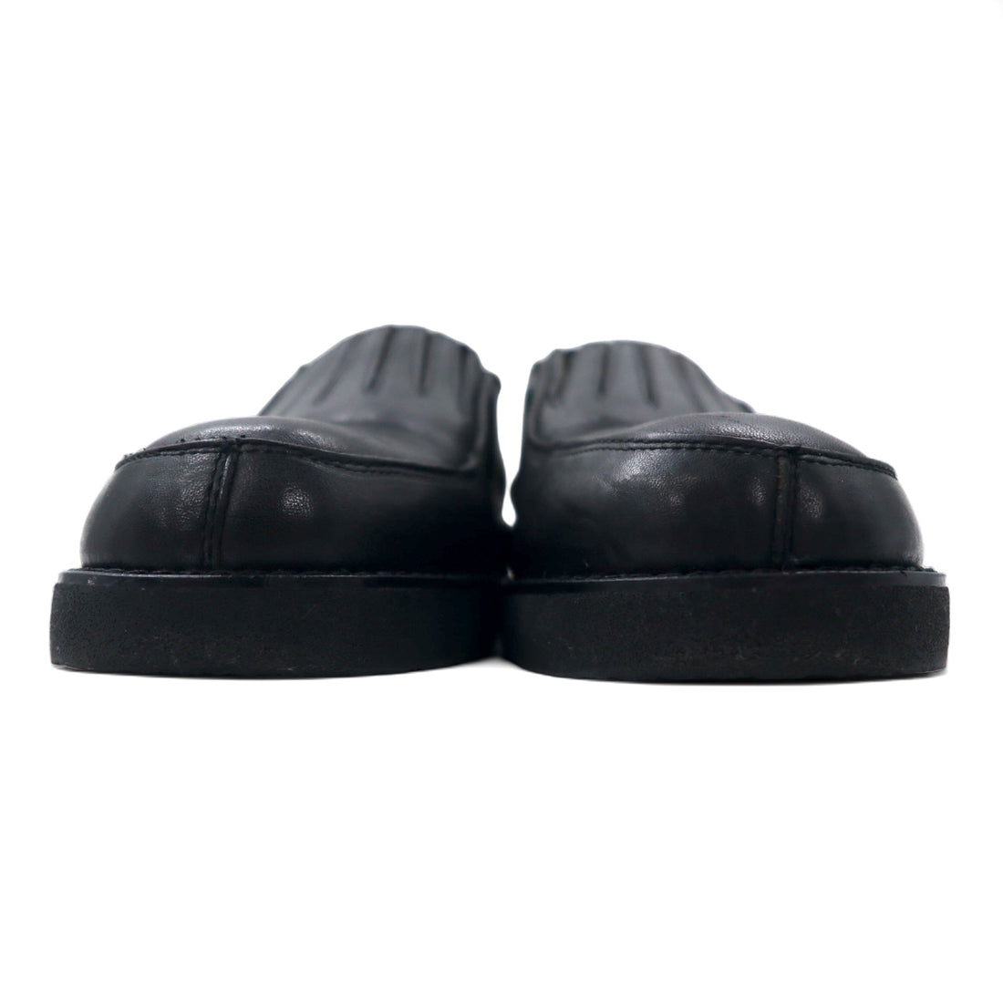 COMME des GARCONS Rubber sole slip-on loafers 24.5cm Black Leather