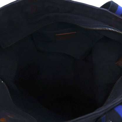 Polo Ralph Lauren ヴィンテージ加工 ビッグポニー キャンバス トートバッグ ネイビー 刺繍 ジップ