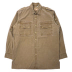 日本然リトテ-古着オンライン-Cabela's 90年代 フィールドシャツ L カーキ コットン エポレット ミリタリー-Cabela's 90's Field Shirt L Khaki Cotton Epaulette Military