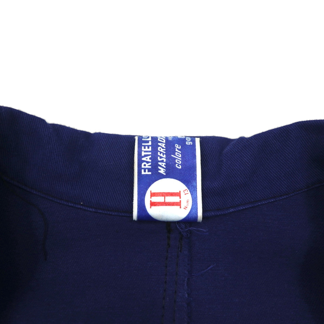 Vintage 70s Italian Made Work Jacket by Fratelli Monti. 70s Italian Euro Work Coverall, Size XL, Blue. SANFOR.