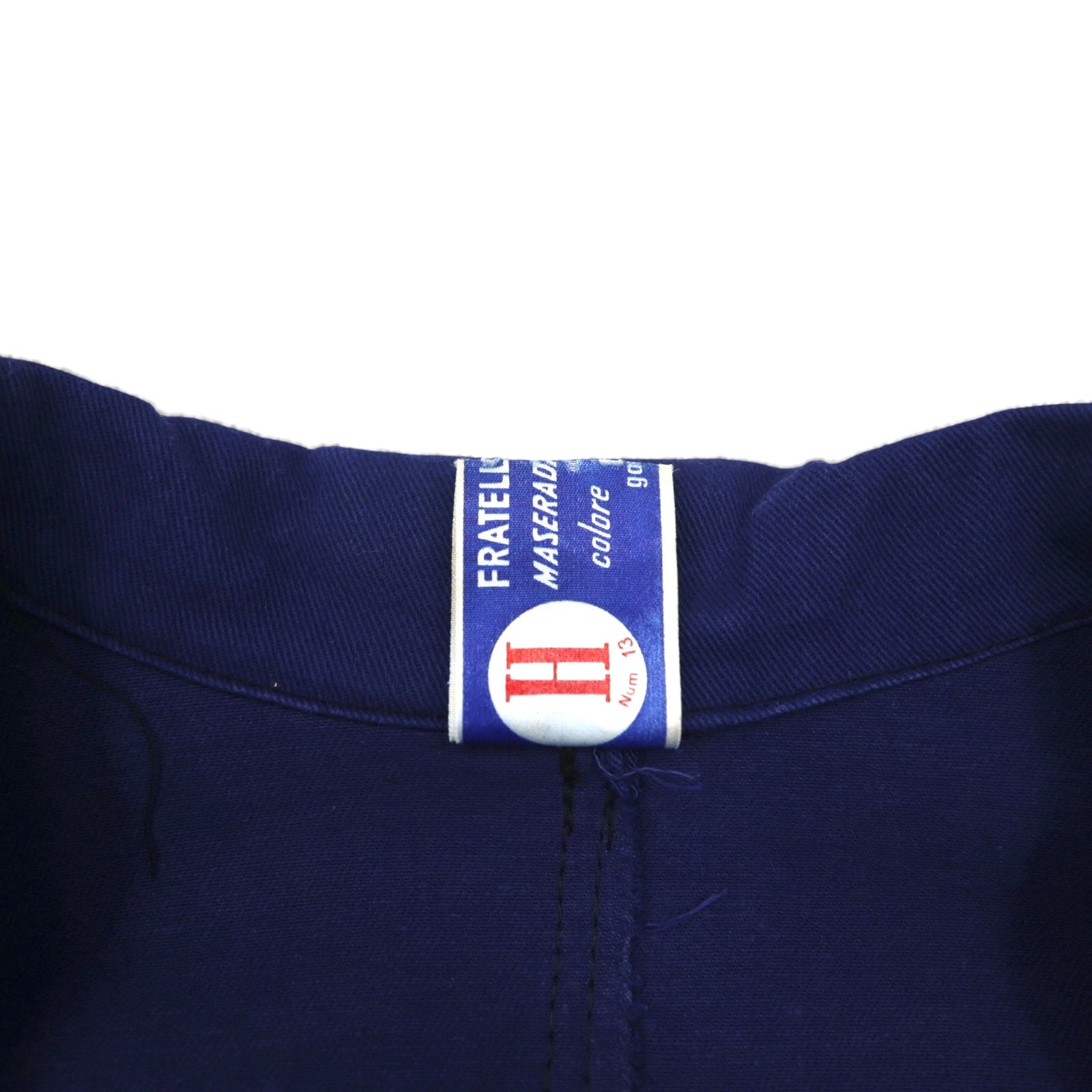 Vintage 70s Italian Made Work Jacket by Fratelli Monti. 70s Italian Euro Work Coverall, Size XL, Blue. SANFOR.