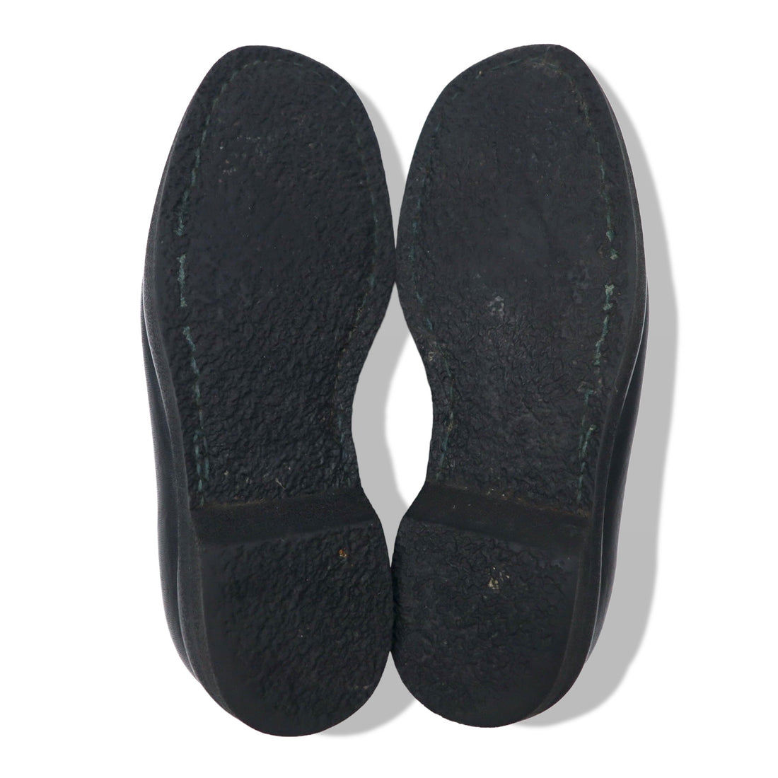 COMME des GARCONS Rubber sole slip-on loafers 24.5cm Black Leather