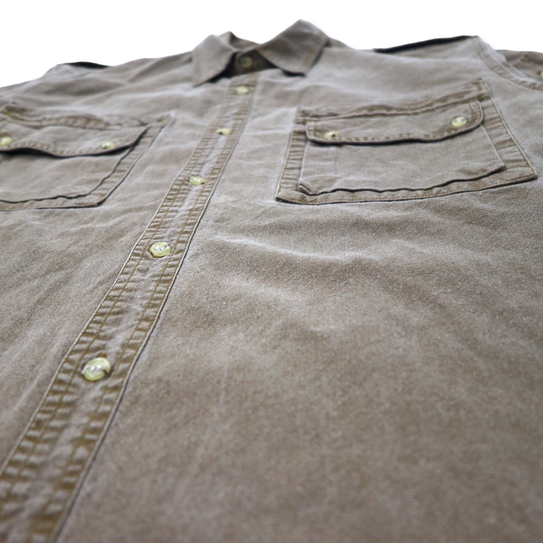 Cabela's 90s Field Shirt, Large, Khaki, Cotton, Epaulettes, Military