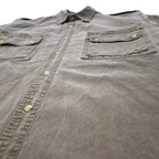 Cabela's 90s Field Shirt, Large, Khaki, Cotton, Epaulettes, Military