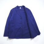 Vintage 70s Italian Made Work Jacket by Fratelli Monti. 70s Italian Euro Work Coverall, Size XL, Blue. SANFOR.
