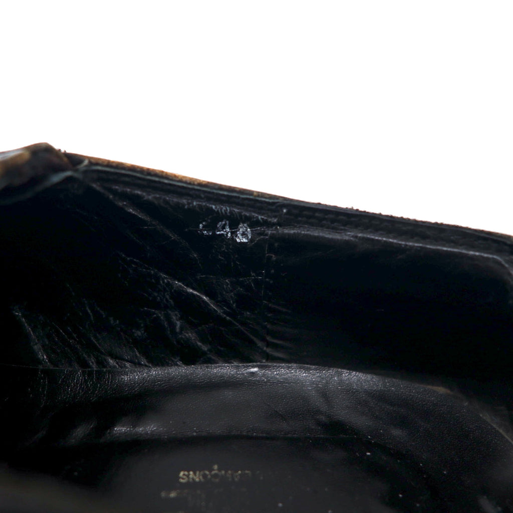 COMME des GARCONS Rubber sole slip-on loafers 24.5cm Black Leather