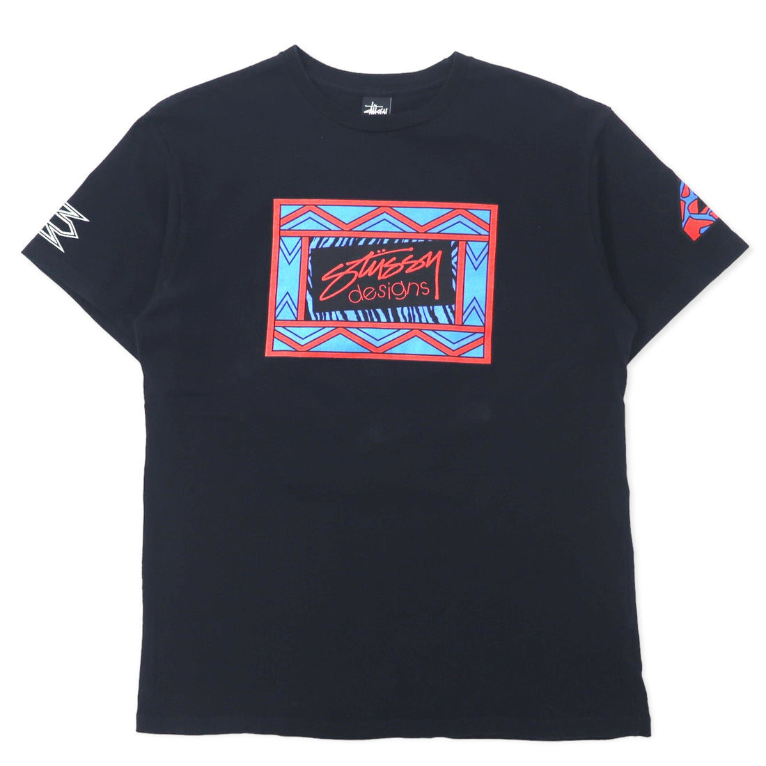 日本然リトテ-古着オンライン-stussy N4 シャネルロゴ プリント Tシャツ L ブラック コットン-stussy N4 Chanel Logo Print T-Shirt L Black Cotton