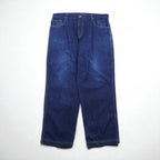 FUBU 2000s Wide Baggy Denim Jeans, XL, Indigo and Blue, Zipper Fly