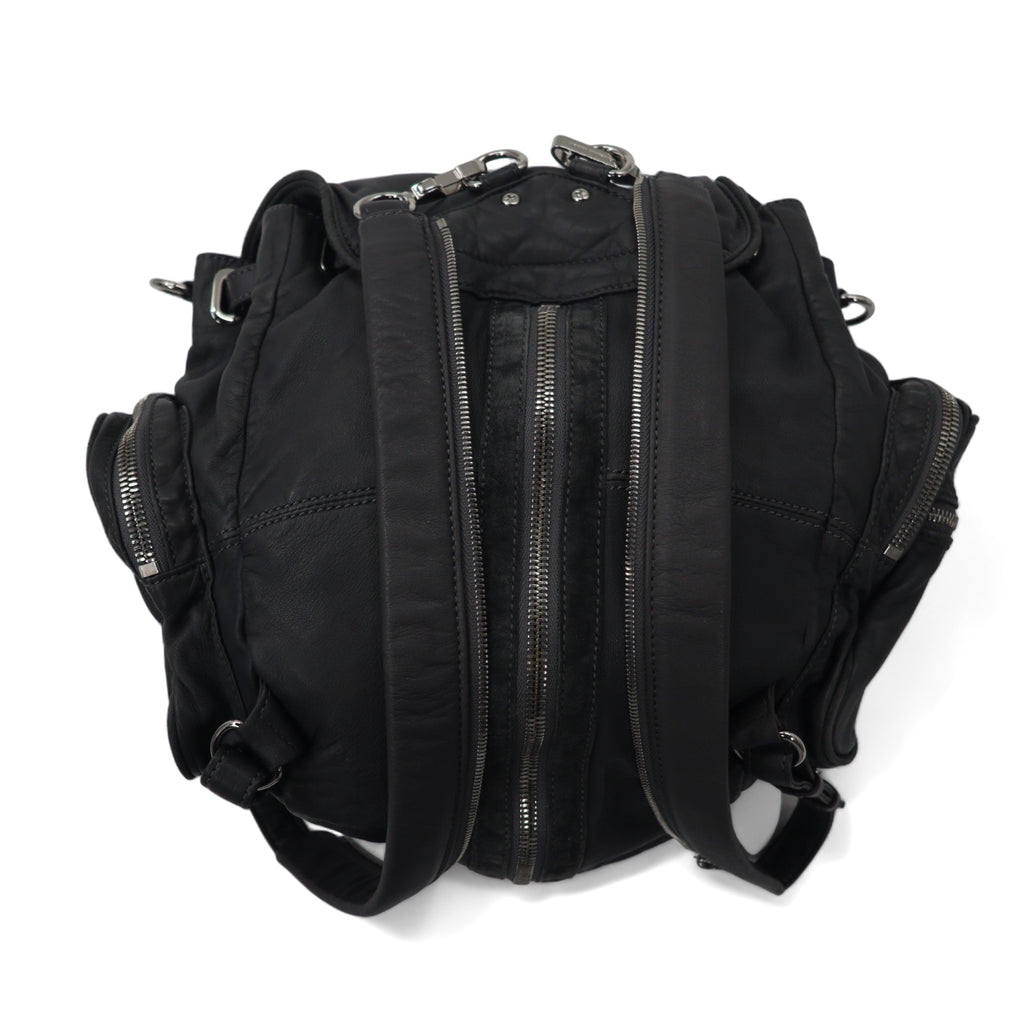 ALEXANDER WANG 2WAY Lamb Leather Backpack Shoulder Bag Grey Sheepskin MARTI