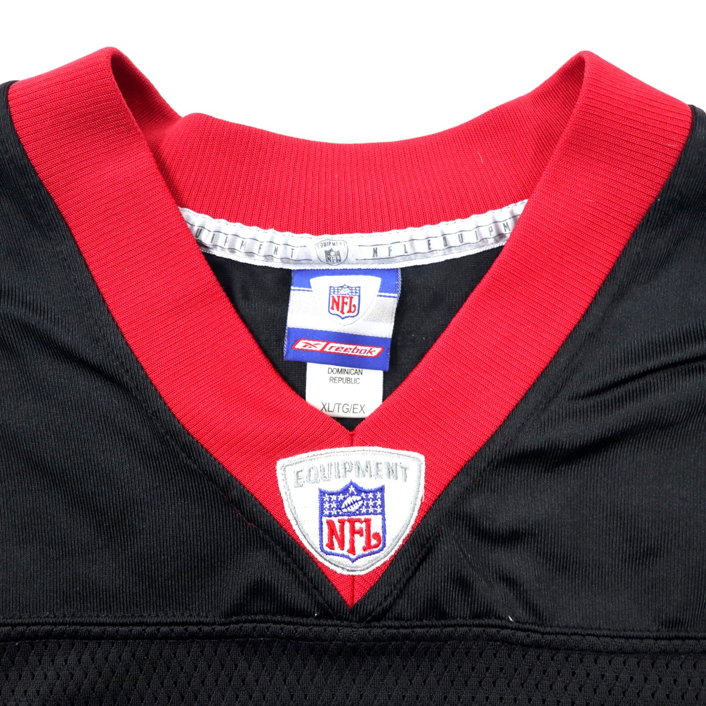 Reebok NFL ビッグサイズ ゲームシャツ XL ブラック ナイロン メッシュ BUCCANEERS ナンバリング