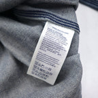 TOMMY JEANS Back Print Denim Shirt L Indigo Blue Snap Buttons RELAXED FIT DM0DM06735