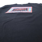 stussy N4 シャネルロゴ プリント Tシャツ L ブラック コットン
