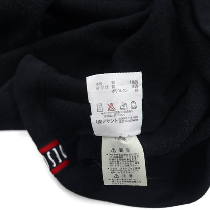 DESCENTE 90年代 日本製 テープロゴ デザイン スウェット トレーナー L ブラック 未使用品