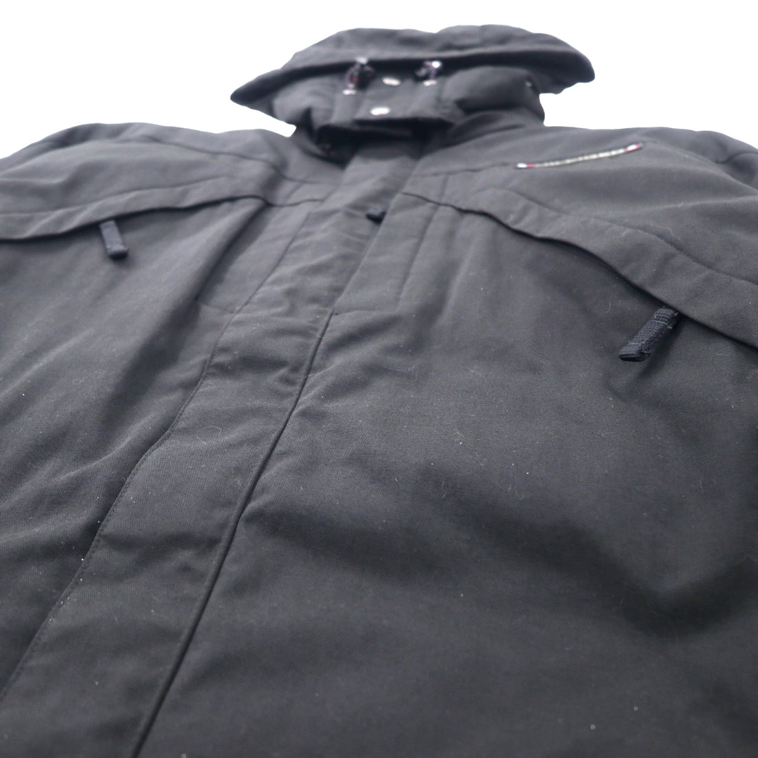 TOMMY HILFIGER 00's Down Jacket M Black Nylon Hood Detachable