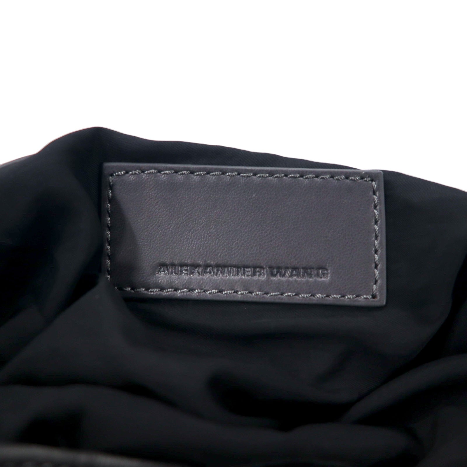 ALEXANDER WANG 2WAY Lamb Leather Backpack Shoulder Bag Grey Sheepskin MARTI