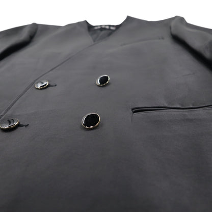 TA CA SI International Gallery BEAMS ラムレザー ダブルブレスト ジャケット M ノーカラー 羊革 23-16-0719-262