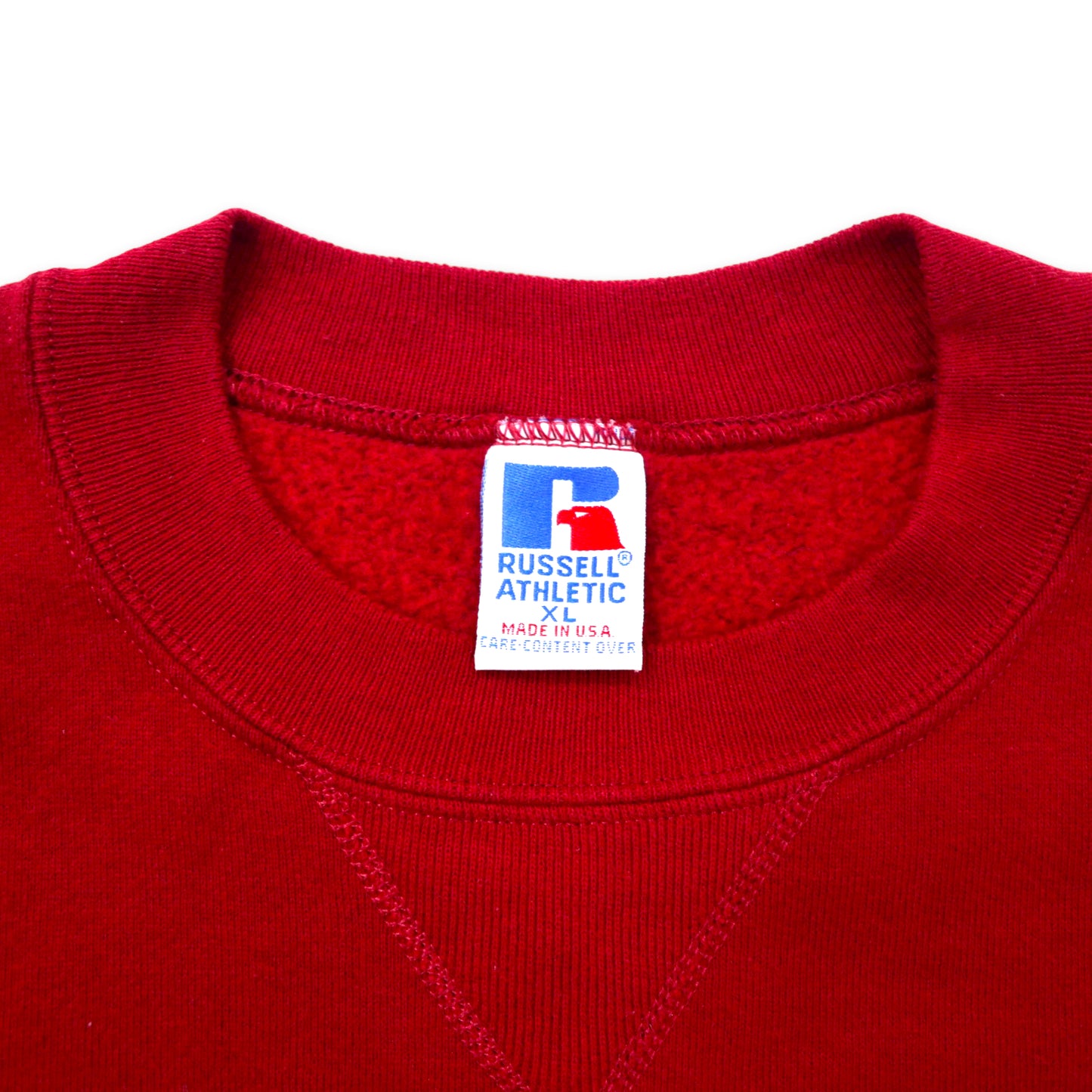 Russell Athletic USA MADE 90s Print Sweatshirt XL Red Cotton 