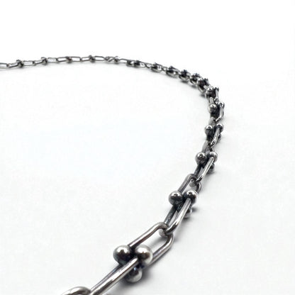 Vintage Silver Chain Necklace ヴィンテージ リンクチェーン 2WAY ネックレス 3連ブレスレット シルバー 925
