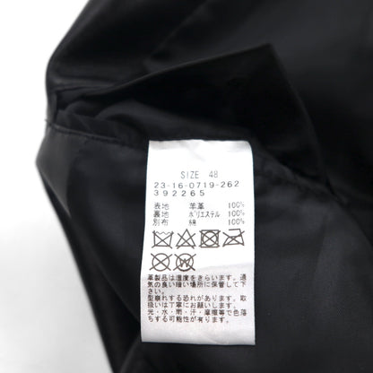 TA CA SI International Gallery BEAMS ラムレザー ダブルブレスト ジャケット M ノーカラー 羊革 23-16-0719-262