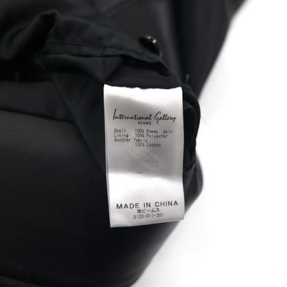 TA CA SI International Gallery BEAMS ラムレザー ダブルブレスト ジャケット M ノーカラー 羊革 23-16-0719-262